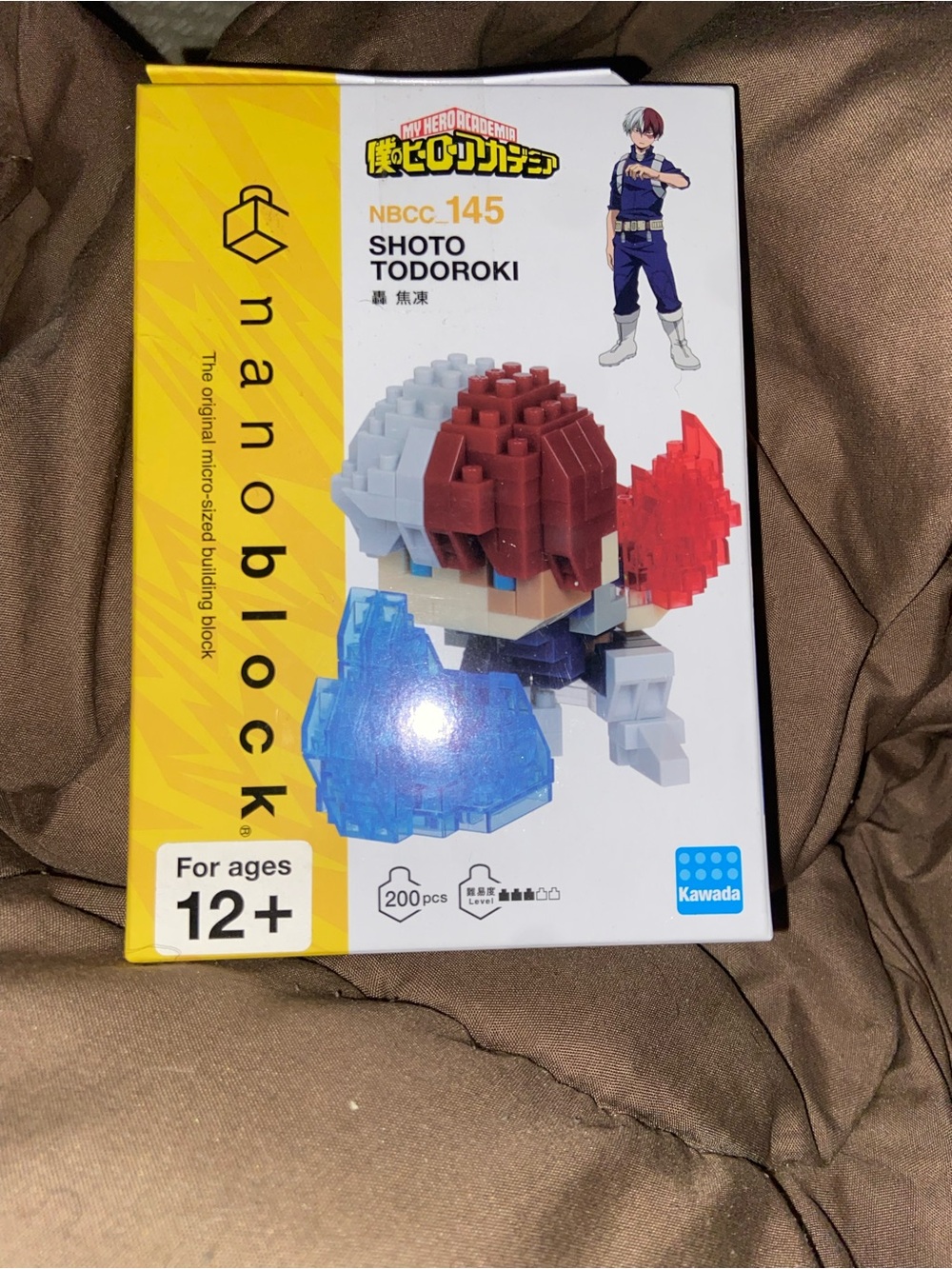 Nanoblock Shoto Todoroki Mini Figure Building Set - White, Red, Blue